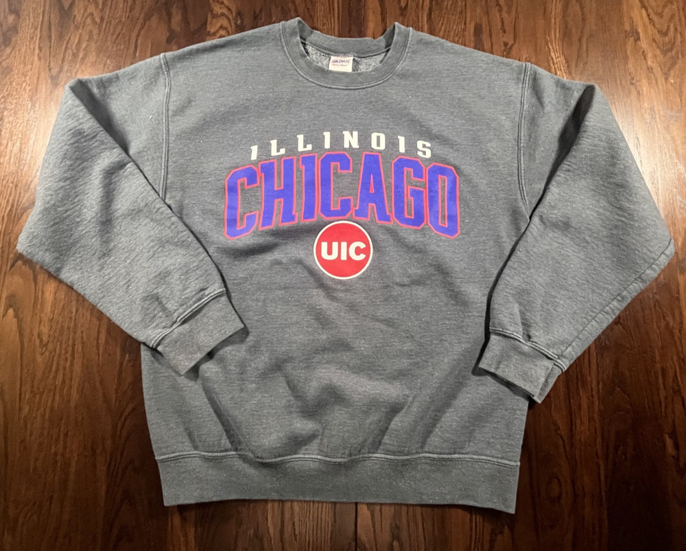 UIC University of Illinois Chicago Crewneck Sweatshirt Medium